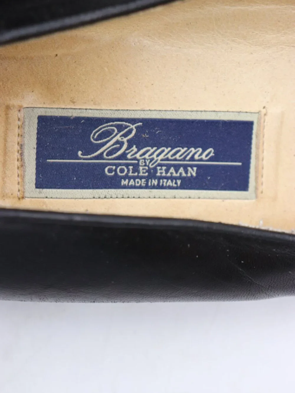 Bragano by Cole Haan Venetian Loafers Men's 10.5 Black Leather Made in Italy